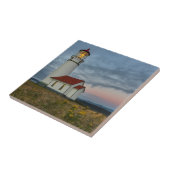 Oregon's oudste vuurtoren bij Cape Blanco State Tegeltje (Zijkant)