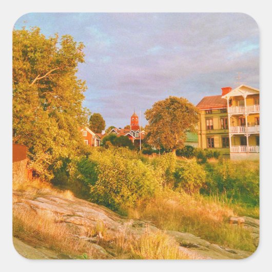 Öregrund, Roslagen, Zweden Vierkante Sticker (Voorkant)
