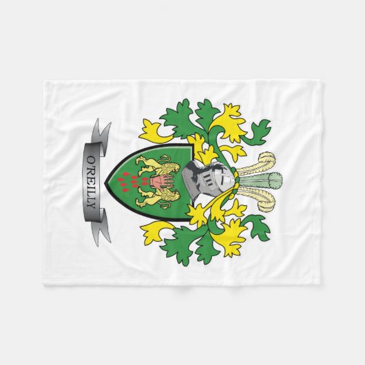 O'Reilly Coat of Arms Fleece Deken (Voorkant (Horizontaal))