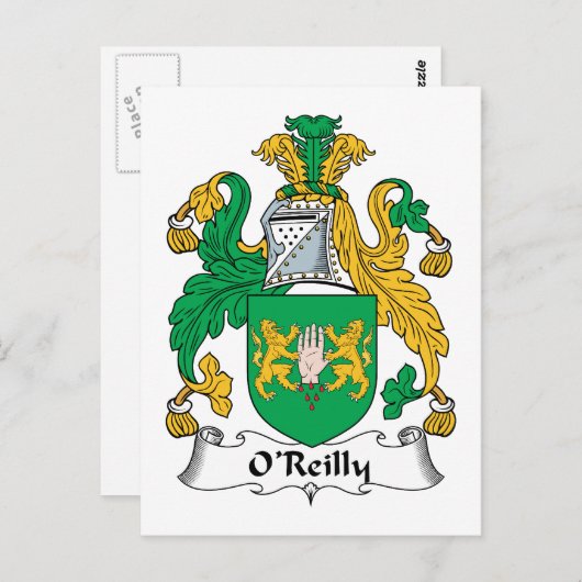 O'Reilly Family Crest Briefkaart (Voorkant / Achterkant)