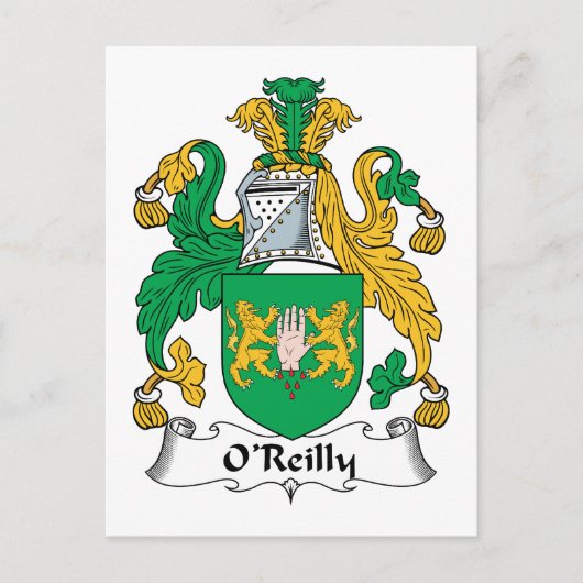 O'Reilly Family Crest Briefkaart (Voorkant)