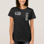 Orem Utah 801 Area Code Retro T-shirt (Voorkant)