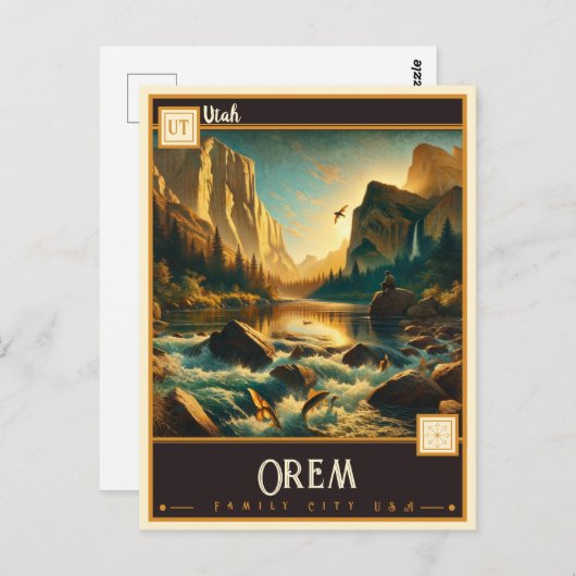 Orem, Utah | Briefkaart (Voorkant / Achterkant)