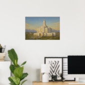 Orem Utah Tempel Schildering™ LDS Muurkunst Poster (Thuiskantoor)