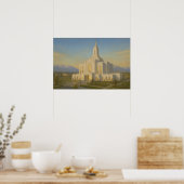 Orem Utah Tempel Schildering™ LDS Muurkunst Poster (Keuken)