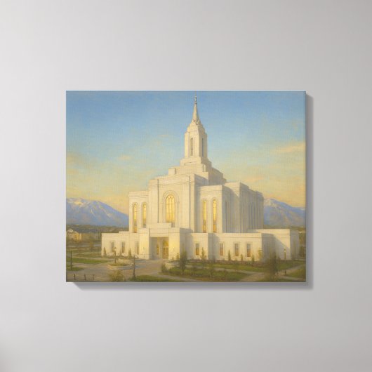 Orem Utah Temple Painting™ LDS Muurschildering Can Canvas Afdruk (Voorkant)