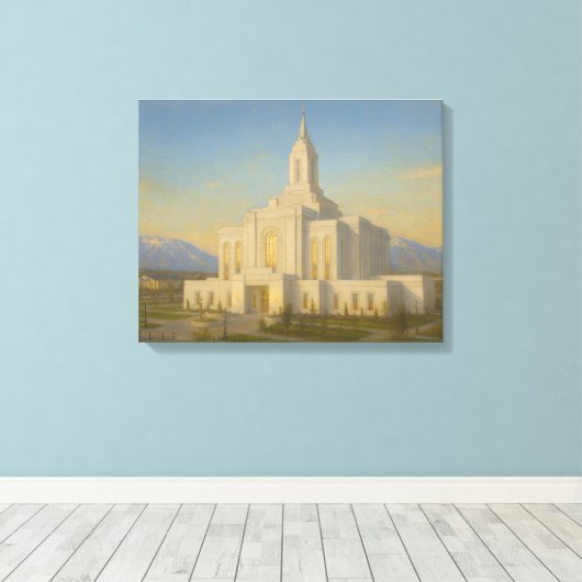 Orem Utah Temple Painting™ LDS Muurschildering Can Canvas Afdruk (Insitu (Houten vloer))