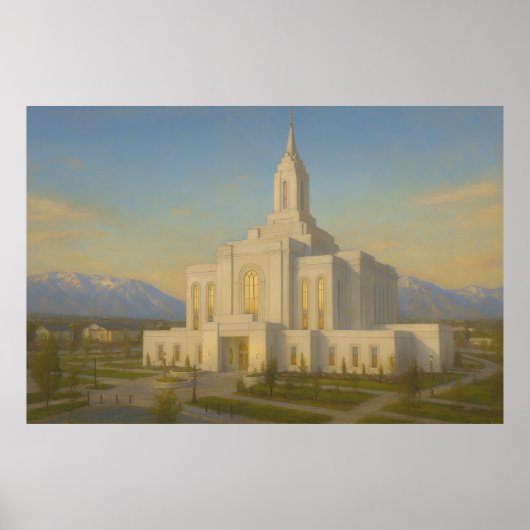 Orem Utah Temple Painting™ LDS Wall Art Poster (Voorkant)