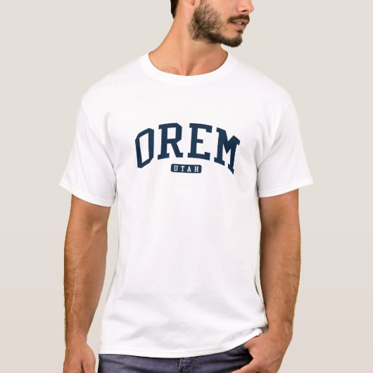 Orem Utah UT College University Style Navy T-shirt (Voorkant)