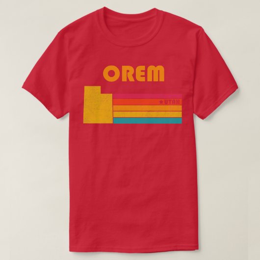 Orem Utah  Verdrietig Souvenir T-shirt (Design voorkant)