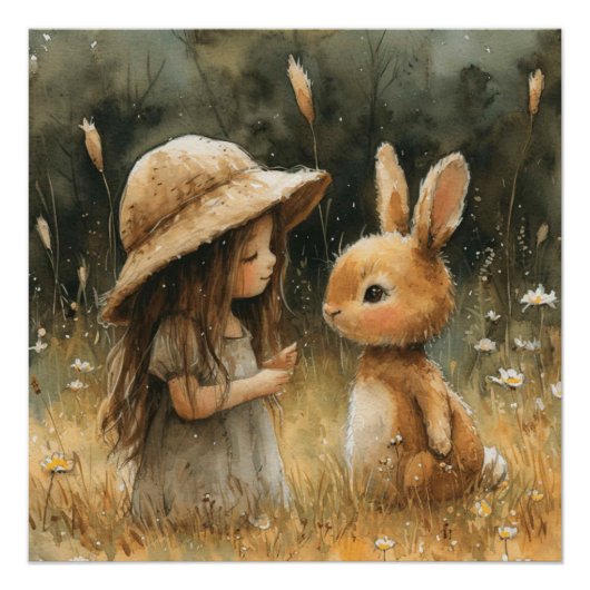 Oren van Euforie: Een Beetje Whimsy Bunny Perfect Poster (Voorkant)