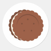 Oreo Cookie Ronde Sticker (Voorkant)