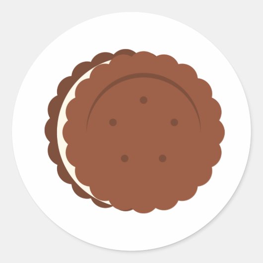 Oreo Cookie Ronde Sticker (Voorkant)