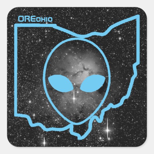 OREohio ruimte logo Vierkante Sticker (Voorkant)