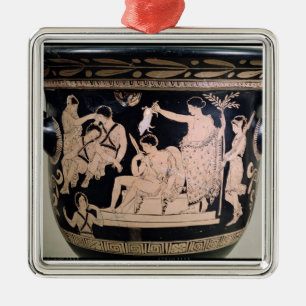 Orestes as a Suppliant at the Shrine of Apollo in Metalen Ornament