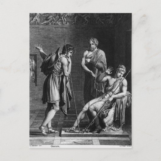 Orestes en Pyrrhus Briefkaart (Voorkant)