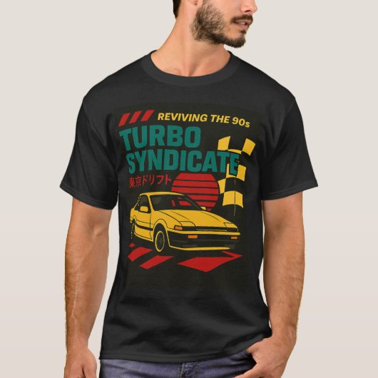 OREXO "Turbo Syndicate AE86" T-shirt zwart (Voorkant)