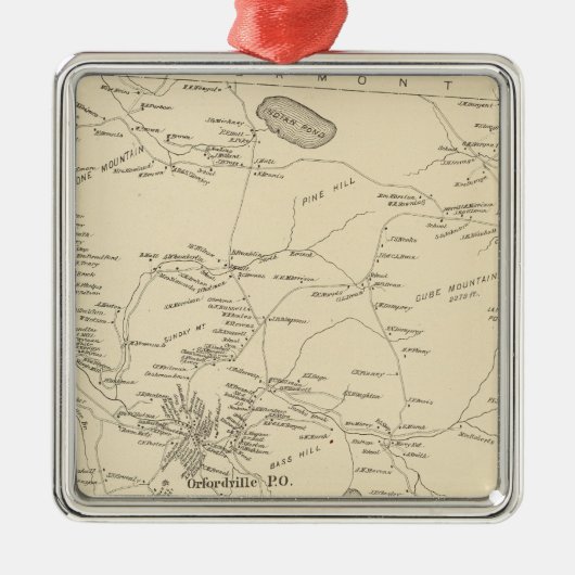 Orford, Grafton Co Metalen Ornament (Voorkant)