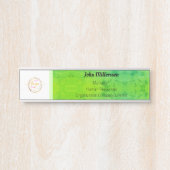 Org Grote rechthoek Zwart-wit Deurbordje (Voorkant)