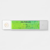 Org Grote rechthoek Zwart-wit Deurbordje (Voorkant)