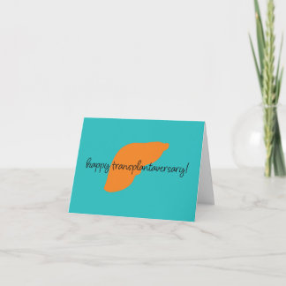 Orgaan Lever Gelukkige Transplantaversary Notitiek Bedankkaart