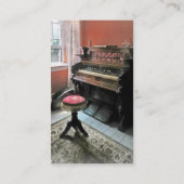Orgaan met Petit Point Stool Visitekaartje (Achterkant)