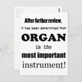 Orgaanbelangrijkste instrument briefkaart (Voorkant / Achterkant)