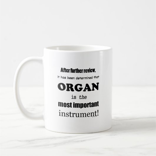 Orgaanbelangrijkste instrument koffiemok (Links)