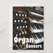 Orgaanconcertuitnodiging - toetsenborden kaart (Voorkant)