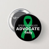Orgaandonatie Advocate Ribbon Black Button (Voorkant /achterkant)