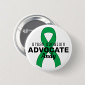 Orgaandonatie Advocate Ribbon White Button (Voorkant /achterkant)
