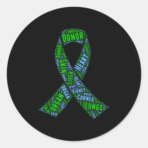 Orgaandonatie bewustzijn transplantatie of ontvang ronde sticker