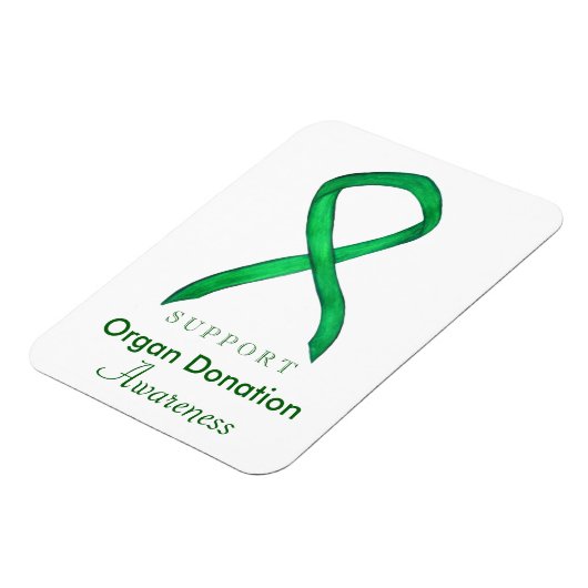 Orgaandonatie Groene Bewustmaking Ribbon Magnet Magneet (Linkerzijde)