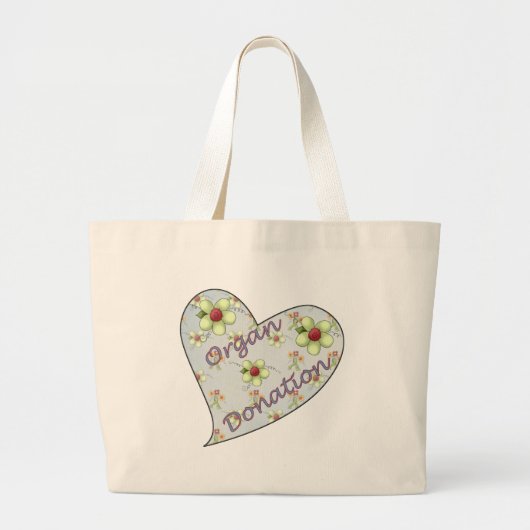 Orgaandonatie Grote Tote Bag (Voorkant)