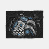 Orgaandonatie redt levens bij harttransplantatie fleece deken (Voorkant (Horizontaal))