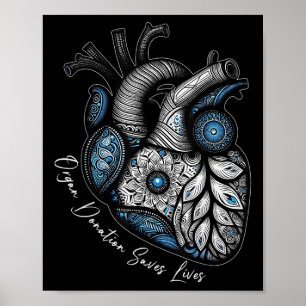 Orgaandonatie redt levens bij harttransplantatie poster