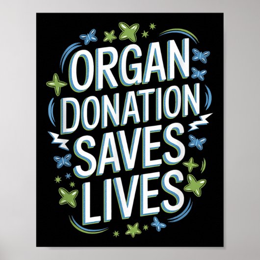 Orgaandonatie redt levens National Donate Life Act Poster (Voorkant)