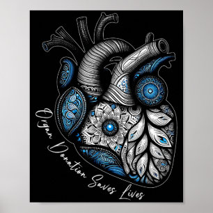 Orgaandonatie Slaat Levens Harttransplantatie Card Poster