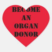 Orgaandonatie Sticker (Voorkant)