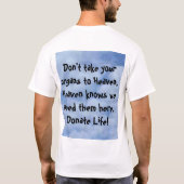 Orgaandonatie T-shirt (Achterkant)