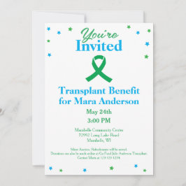 Orgaandonatie Transplant Fundraiser Invitation Kaart