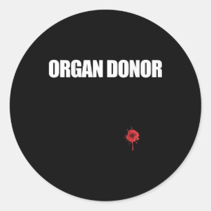 Orgaandonor Fun Bloody Wound Kidney Meme op Byck 1 Ronde Sticker