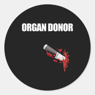 Orgaandonor Fun Bloody Wound Kidney Meme op Byck 2 Ronde Sticker