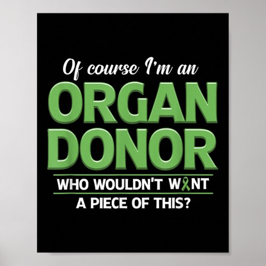 Orgaandonor Funny Organ Donation Awareness Poster (Voorkant)