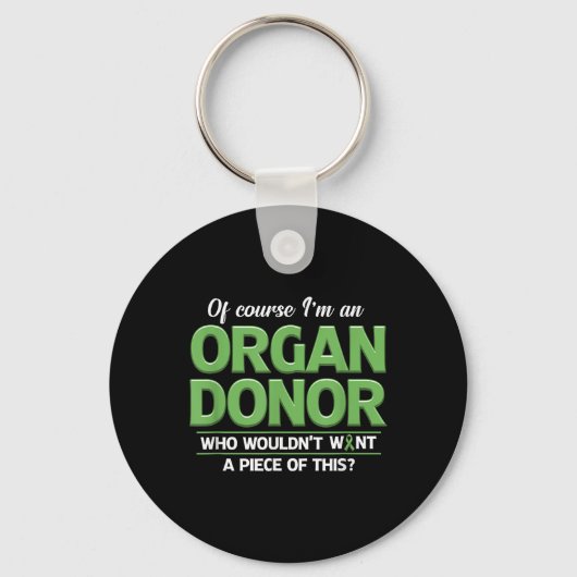 Orgaandonor Funny Organ Donation Awareness Sleutelhanger (Voorkant)