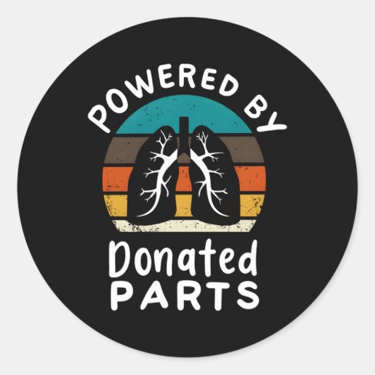 Orgaanontvanger I Longtransplantaat overlevende Ronde Sticker (Voorkant)