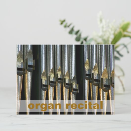 Orgaanoverweging Uitnodigen - metalen buizen Kaart (Staand voorkant)