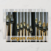 Orgaanoverweging Uitnodigen - metalen buizen Kaart (Voorkant / Achterkant)