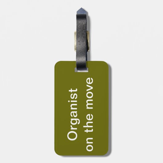 orgaanreizen bagagelabel (Achterkant verticaal)