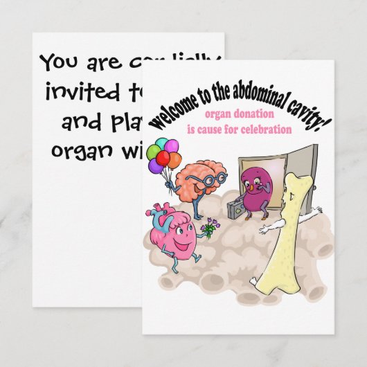 Orgaantransplantatie Kaart (Voorkant / Achterkant)